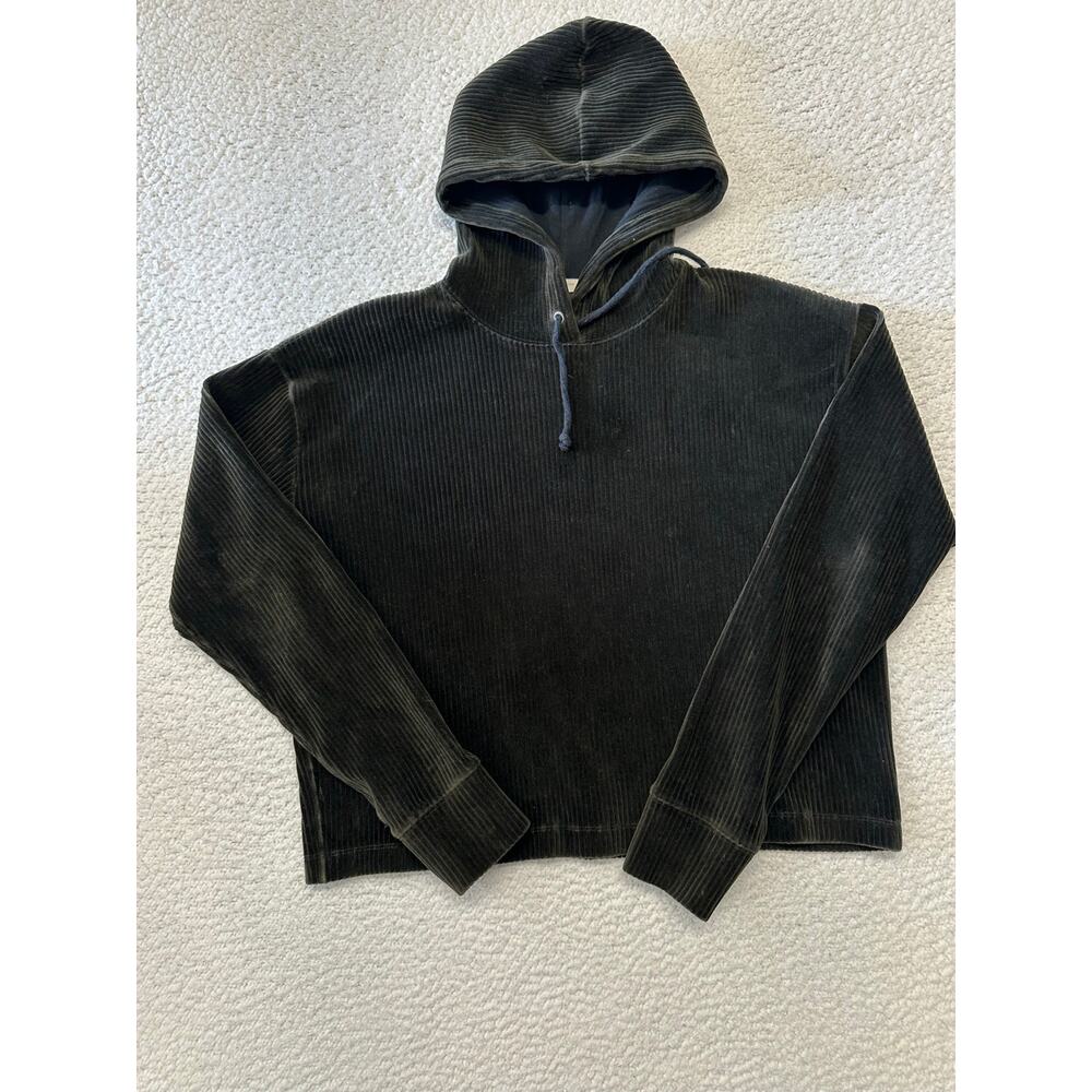 Rag & Bone Womens Rib Knit Hooded  Pullover Sweatshirt Small